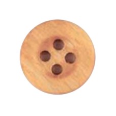 Houten knoop 18 mm - Prijs per stuk 