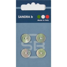 Knoop parelmoer 2 gaats 12,5mm - 4 parelmoerknoopjes 