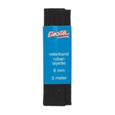 LAATSTE VERPAKKING: Veterband zwart 5 meter -  OP=OP