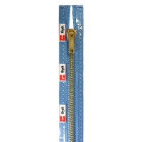 LAATSTE : Rits voor broek - Metaal goud grof jeans - 22cm OP=OP