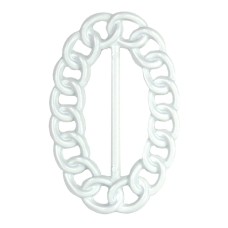 LAATSTE EXEMPLAAR: Schuifgesp 60 mm Wit - OP=OP
