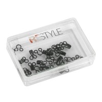 Haken en Ogen Nr. 3 Zwart - 12 stuks