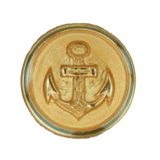 Knoop goud anker MAT 22 mm - Per stuk- Per stuk