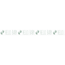 Lint Hello Baby Pastelgroen - Per meter
