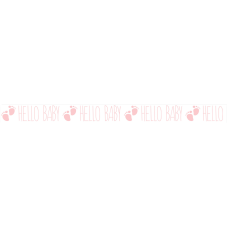Lint Hello Baby Pastelroze - Per meter