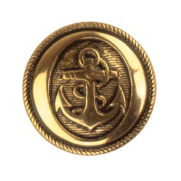 AANBIEDING: Knoop Anker Antiek-Goud 18 mm - Per stuk
