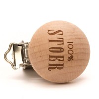 LAATSTE STUK: Houten Speenklem - Speenclip Stoer OP=OP