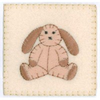 LAATSTE: Strijkplaatje - Kledingapplicatie Knuffel Konijn OP=OP 