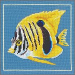 Borduurpakket met telpatroon - Gele Zebravis