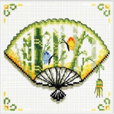 Voorbedrukt borduurpakket - Bamboo Fan