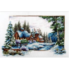 Winter snow - Voorbedrukt borduurpakket 