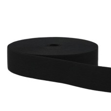 GOEDKOOP: Elastiek -Ceintuurelastiek 30 mm Zwart - Prijs per meter 