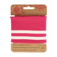Boordstof Gestreept Roze Wit 1,10m 