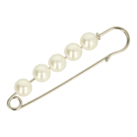 Kiltspeld Zilver met parels 76mm - voor vest of shawl  