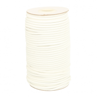 AANBIEDING: Rond Elastiek 3 mm Wit - Elastisch koord per meter 