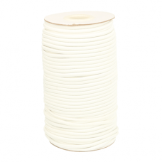 AANBIEDING: Rond Elastiek 3 mm Wit - Elastisch koord per meter 