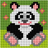 Borduren voor Kids - Leren borduren - Borduurpakket Panda 