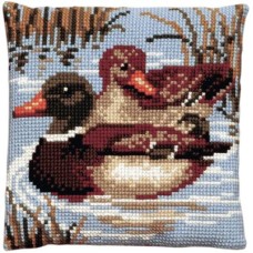Borduurpakket - Kussenpakket Eenden