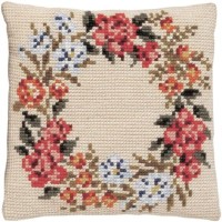 Borduurpakket - Kussenpakket Bloemkrans