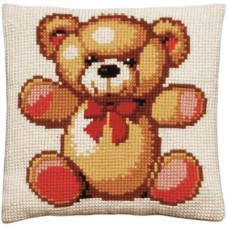Borduurpakket - Kussenpakket Teddybeer