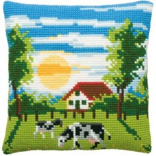 Borduurpakket - Kussenpakket Boerderij
