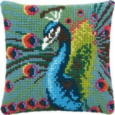 Borduurpakket - Kussenpakket Pauw 