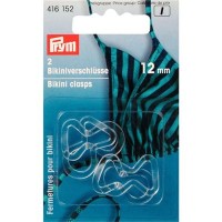 Bikinisluiting transparant 12 mm  - 2 sluitingen voor badkleding