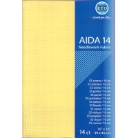 Borduurstof Aïda 14 count - 39 x 45cm Geel 