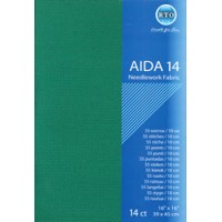 Borduurstof Aïda 14 count - 39 x 45cm Groen 