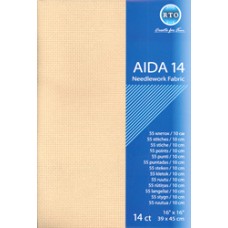 Borduurstof Aïda 14 count - 39 x 45cm Beige 