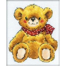 Goedkoop borduurpakketje met telpatroon - Teddybeer 